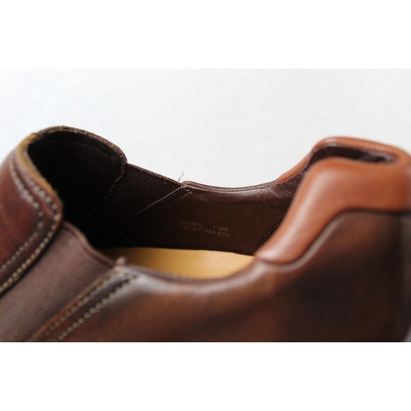Cole Haan Slip On Shoe Men Size 11.5 Leather Brown Loafer Zeno Split Toe Comfort - Picture 13 of 13